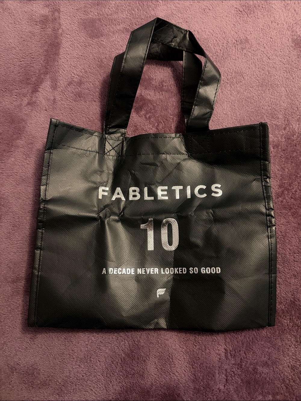 Fabletics Black Logo 10th Anniversary Tote